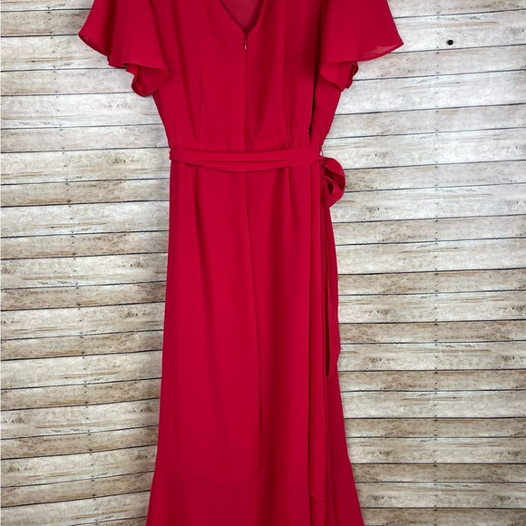 🔥💃Lane Bryant RED flutter sleeve dress💃 Size 14 - Picture 4 of 7